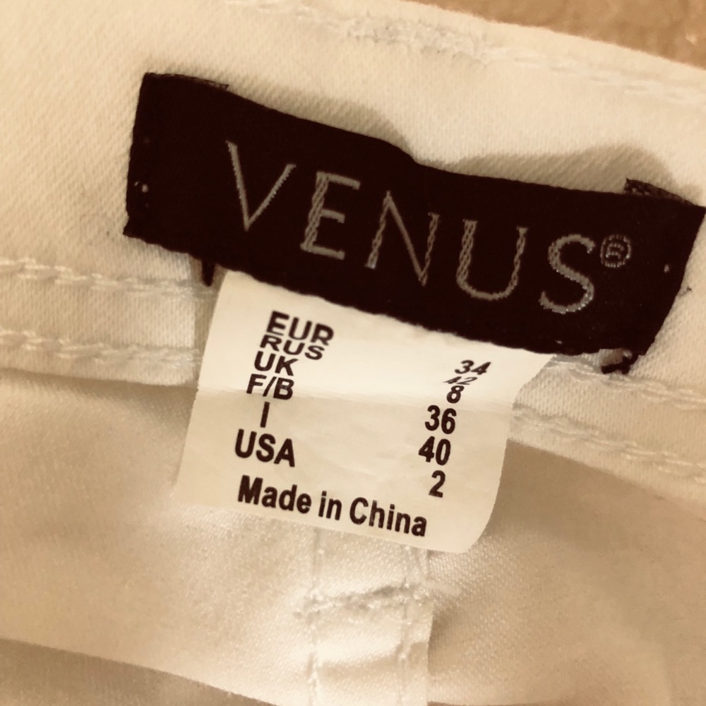 White flare jeans